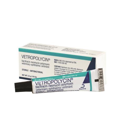 Vetropolycin® (bacitracin-neomycin-polymyxin) Ophthalmic Ointment